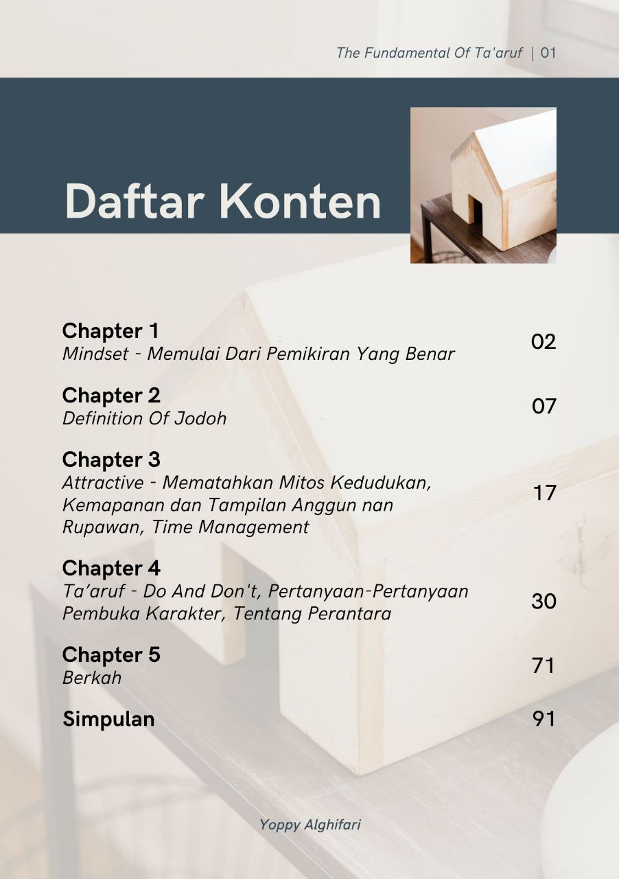 Daftar Konten Ebook Fundamental Taaruf